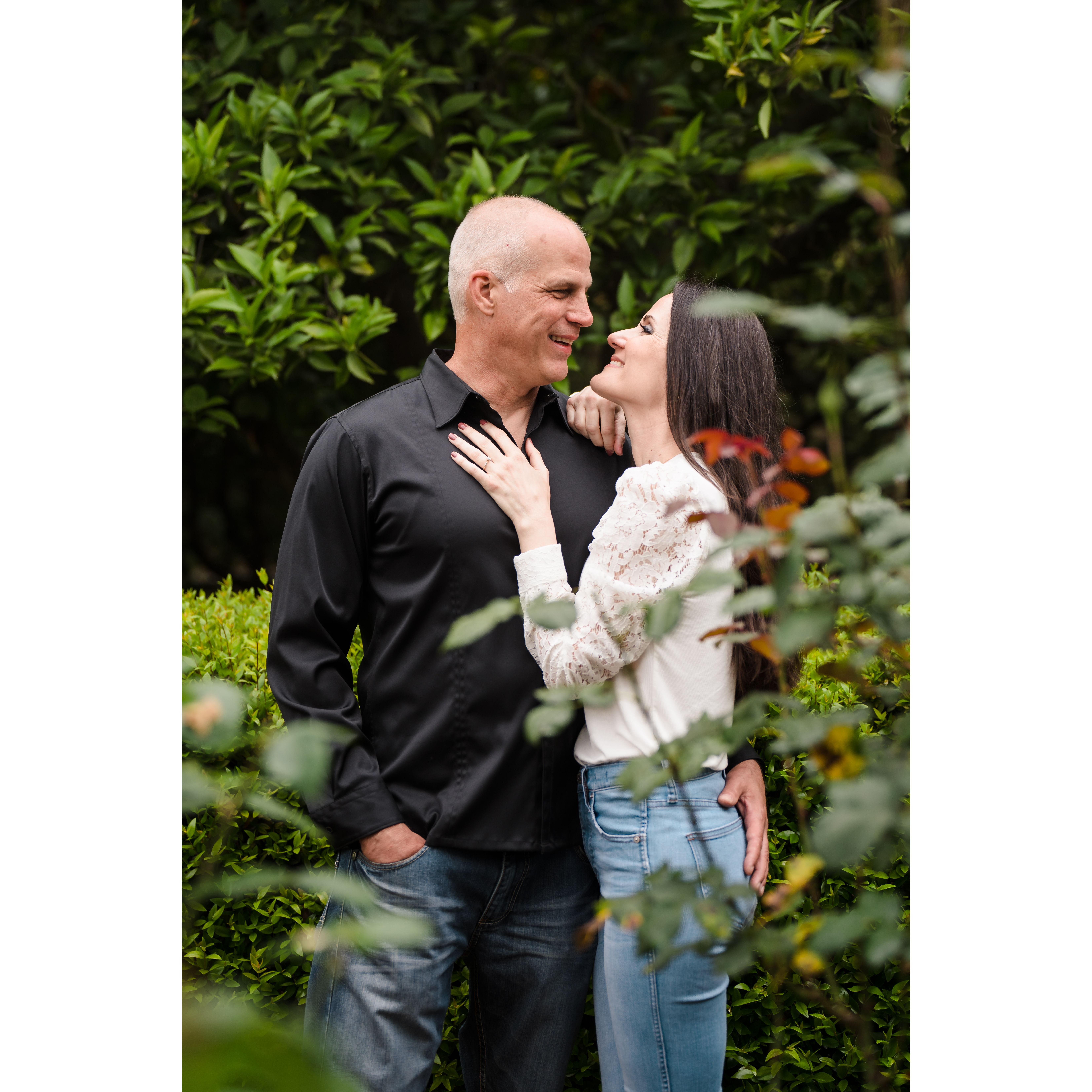 June 2023 engagement photo shoot at LA Arboretum & Botanical Garden