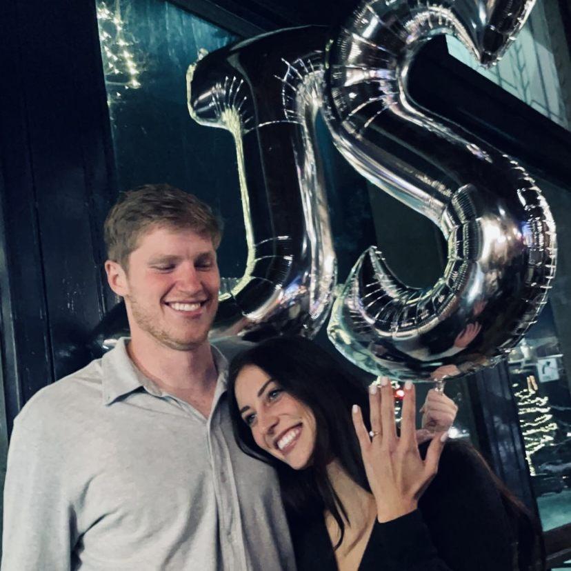 February 2021; surprise engagement party.