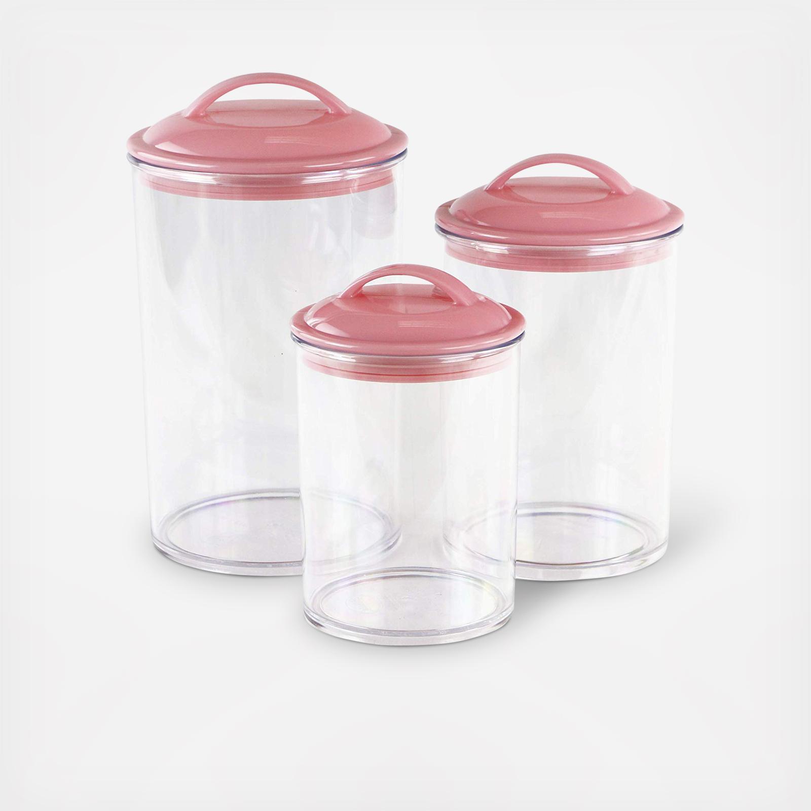 Calypso Basics Acrylic Canister - Set of 3 Black