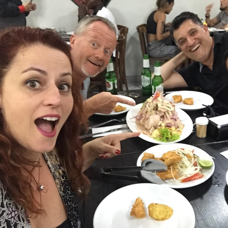 Tasting some Peruvian food in Brazil