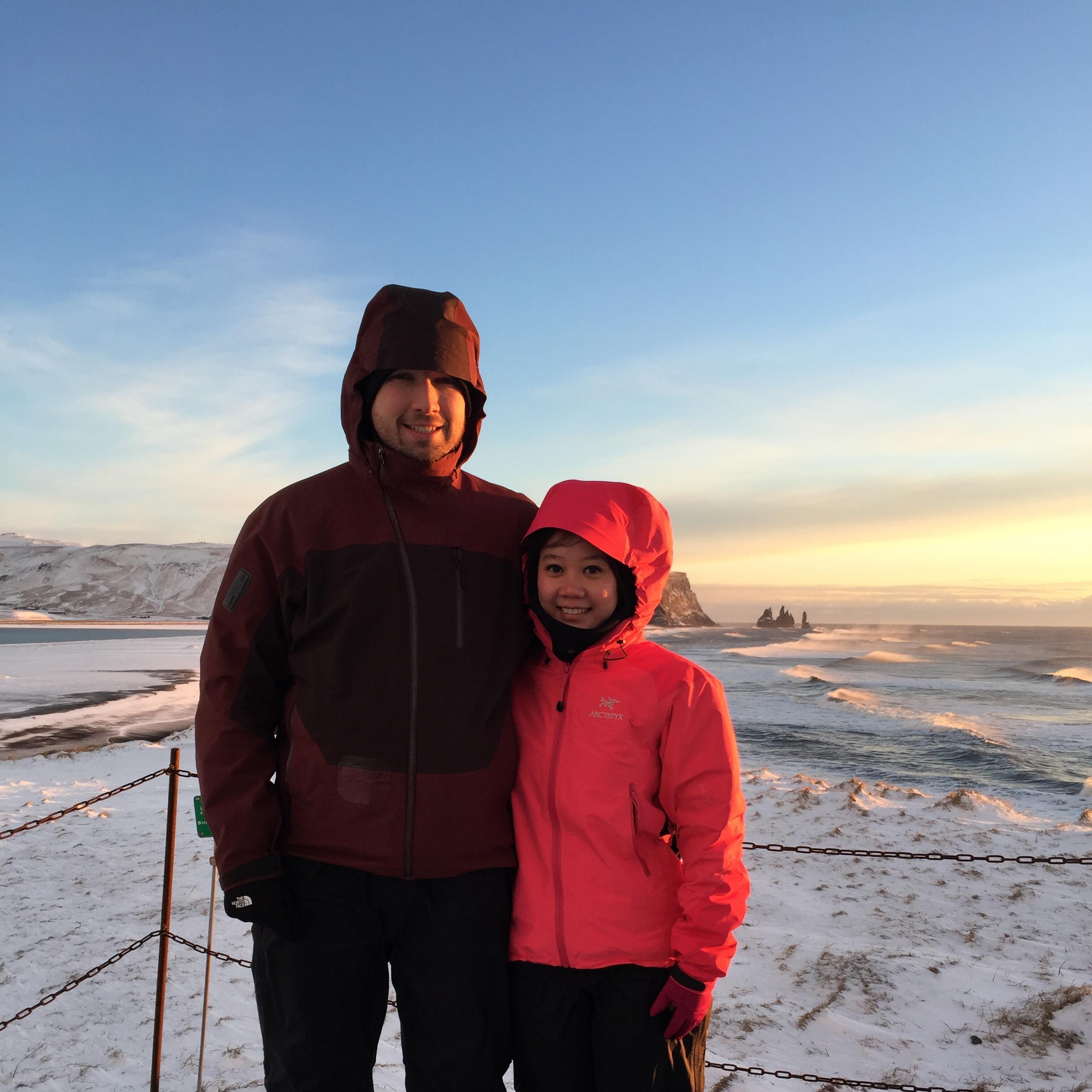 Sunrise in the middle of the day in Iceland