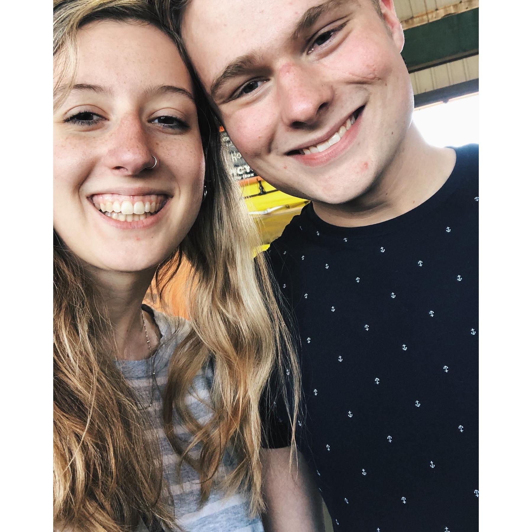 He took me to the farmers market, my first time there! Quickly became one of our favorite things to do!