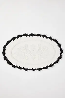 Solid Crochet Cotton Bath Mat