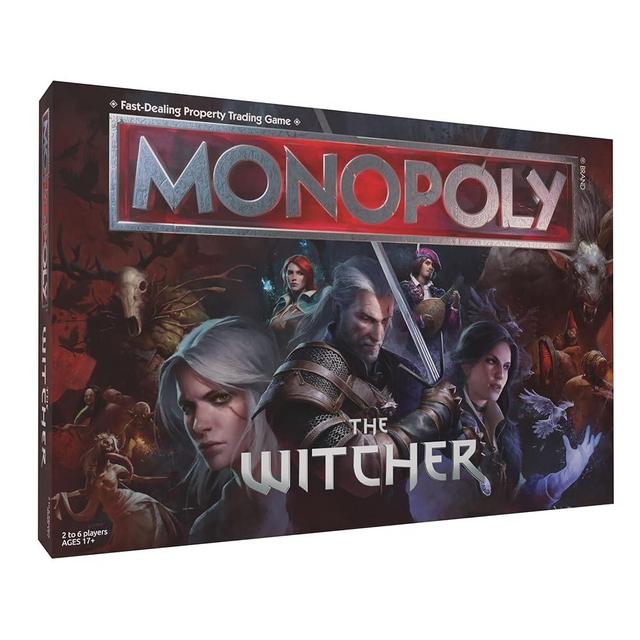 Monopoly The Witcher | Play as Crystal Skull, Flaming Book, Kaer Morhen, Lute and More | Officially Licensed Collectible Game Based On Popular Video Game Franchise
