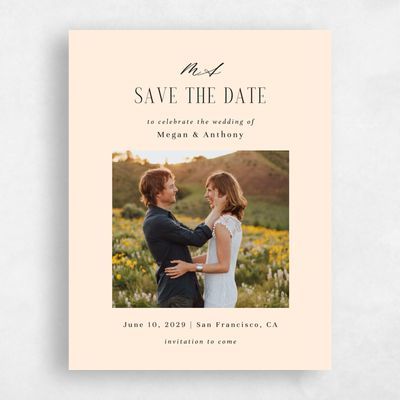 Buttercream, Beige Wedding Save the Date - Uzes Photo