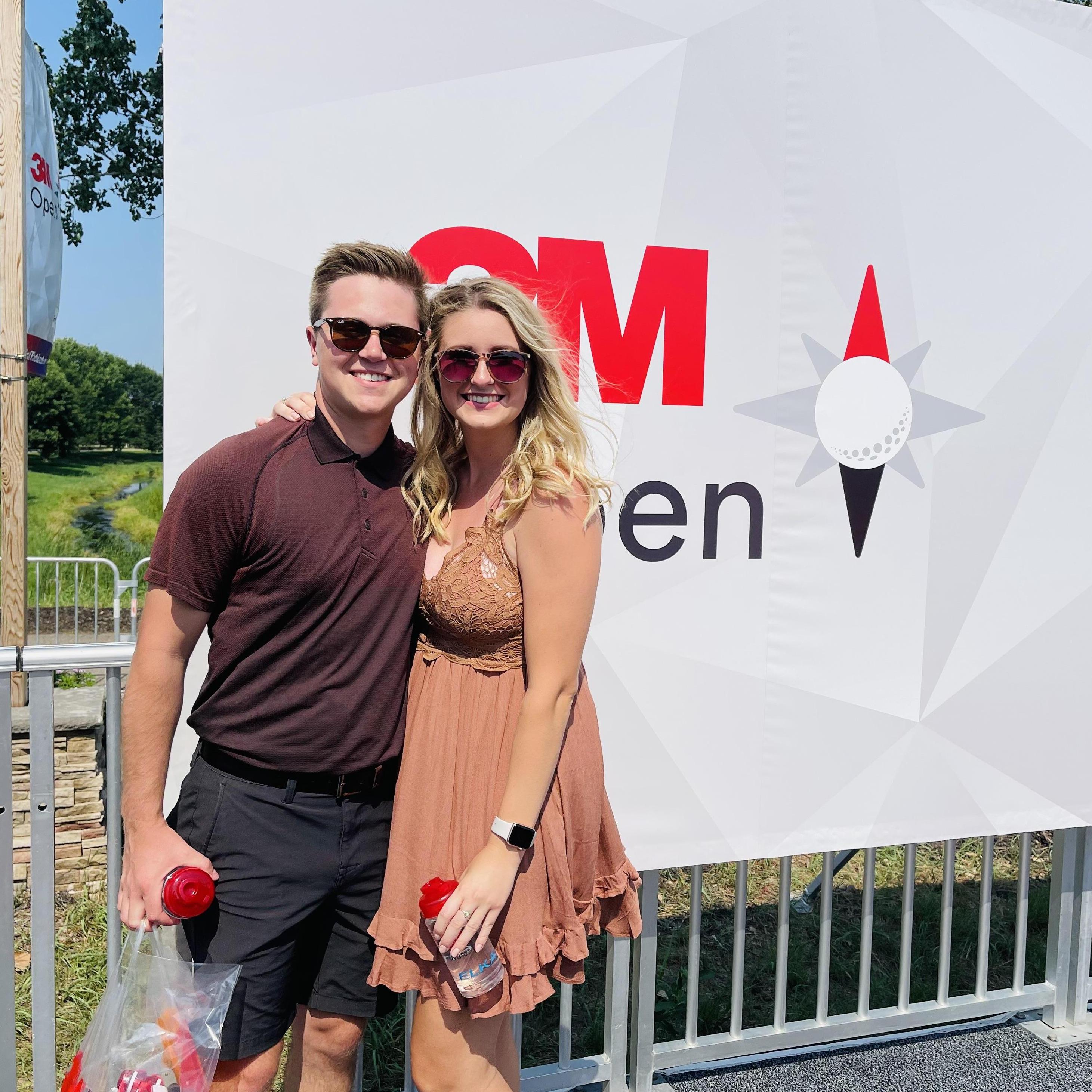 Attended the 3M open during the day & ended up engaged by the end of the day!