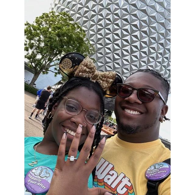 The day after she said yes!