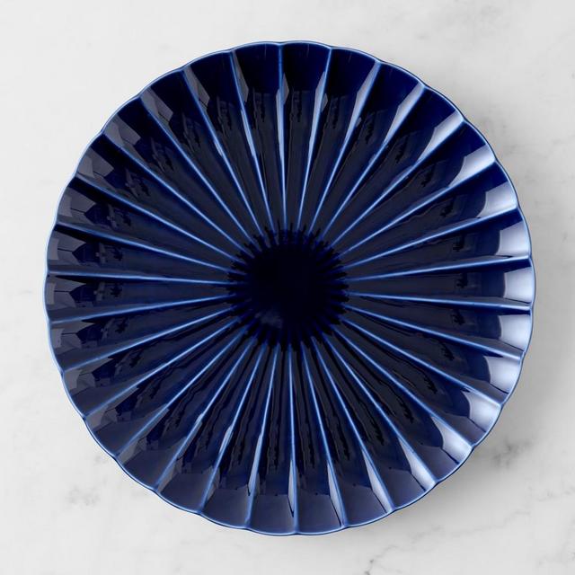 Scalloped Charger, Blue