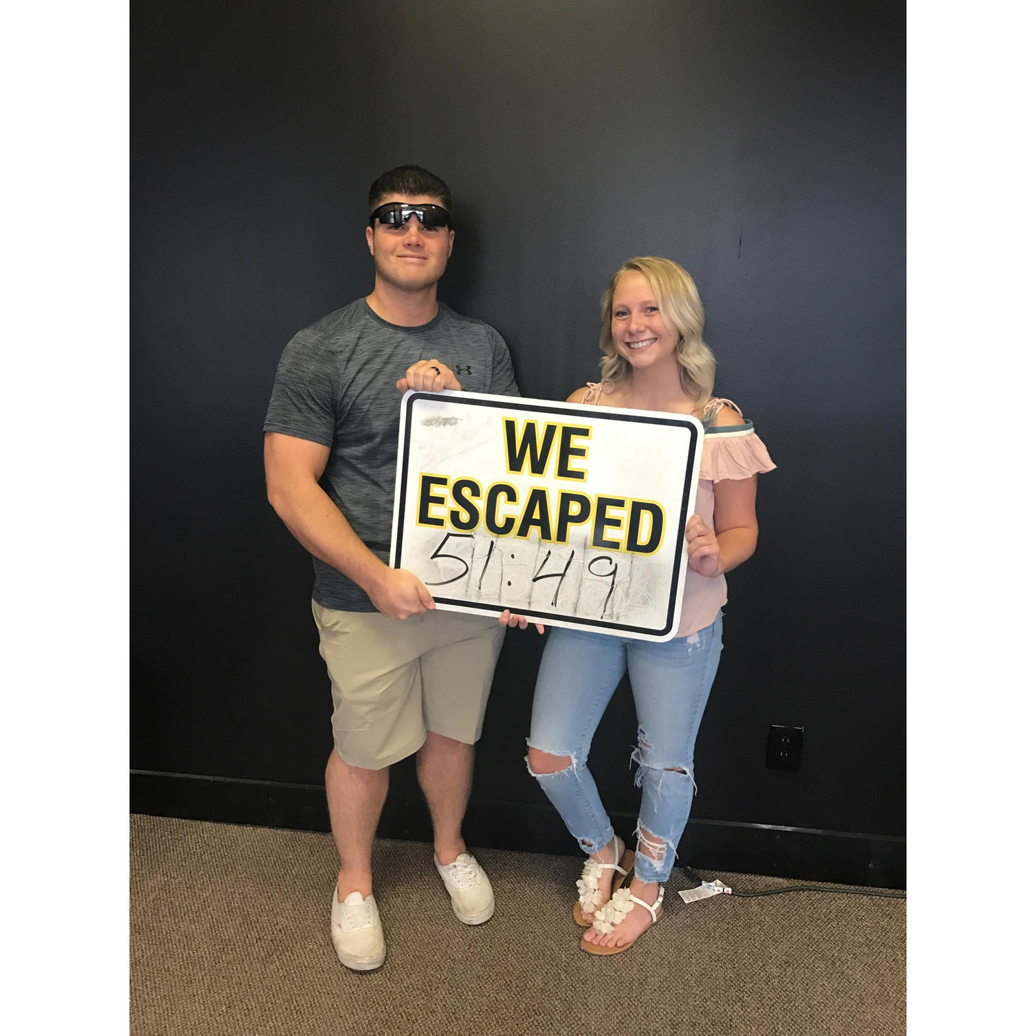 July 10, 2017
Bride and Groom somehow escaped the Escape Room!
