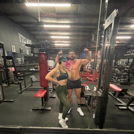 We spend a lot of time in the gym working out together. It's quality time working on our goals.. where we don't talk (which James loves-HA)