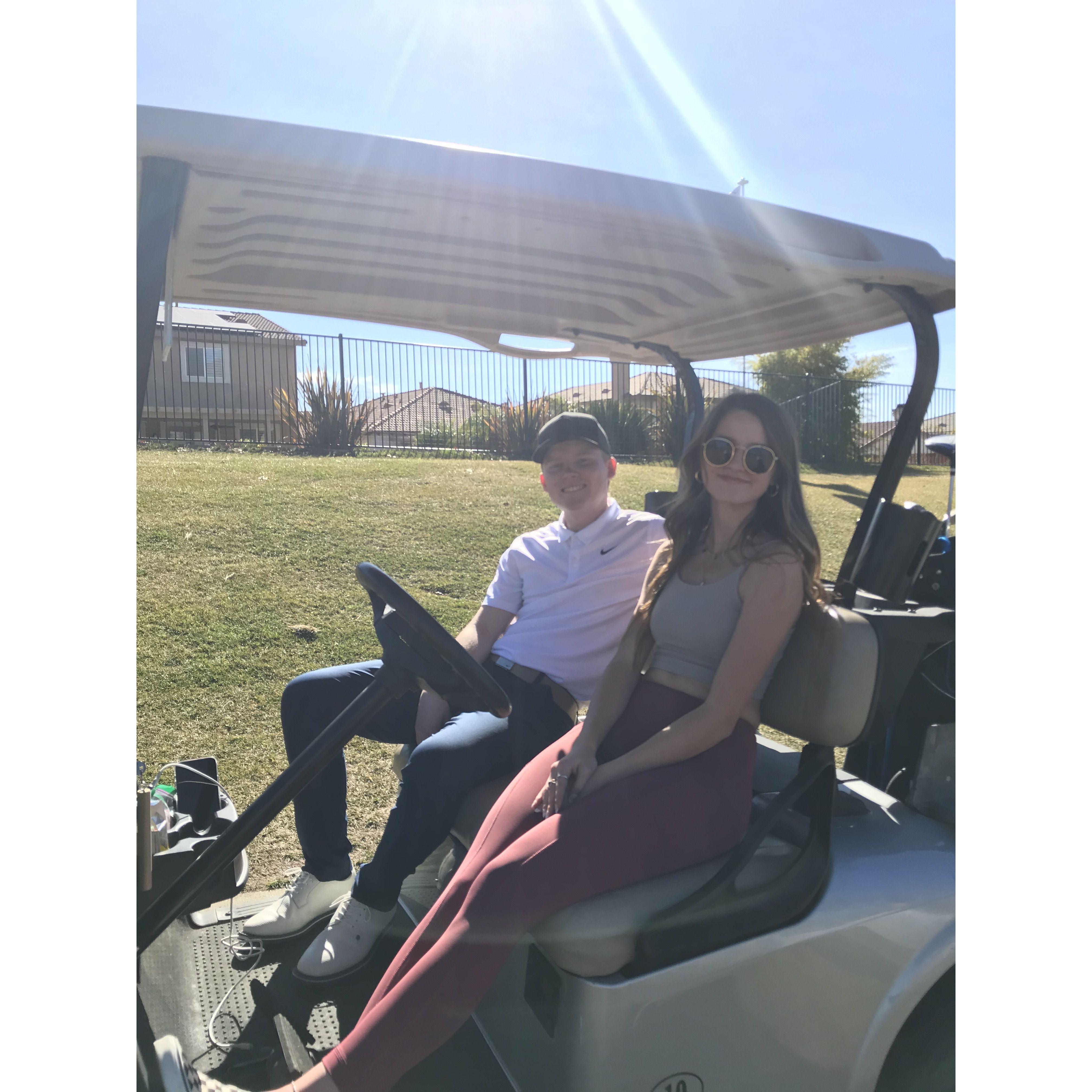 Golfing on Richie's 21st birthday!