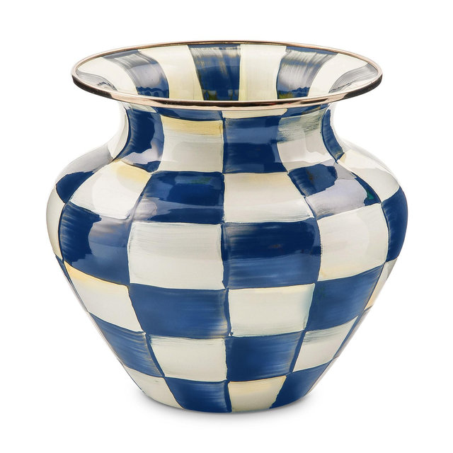 Mackenzie- Childs Royal Check Enamel Large Vase