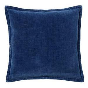 Washed Velvet Pillow Cover 20", Indigo