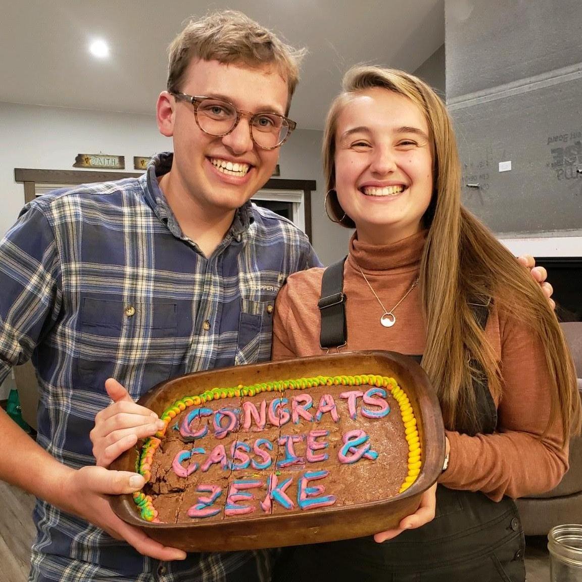 Celebrating our engagement with Zeke's family