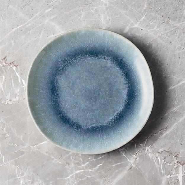 Caspian Blue Reactive Glaze Salad Plate