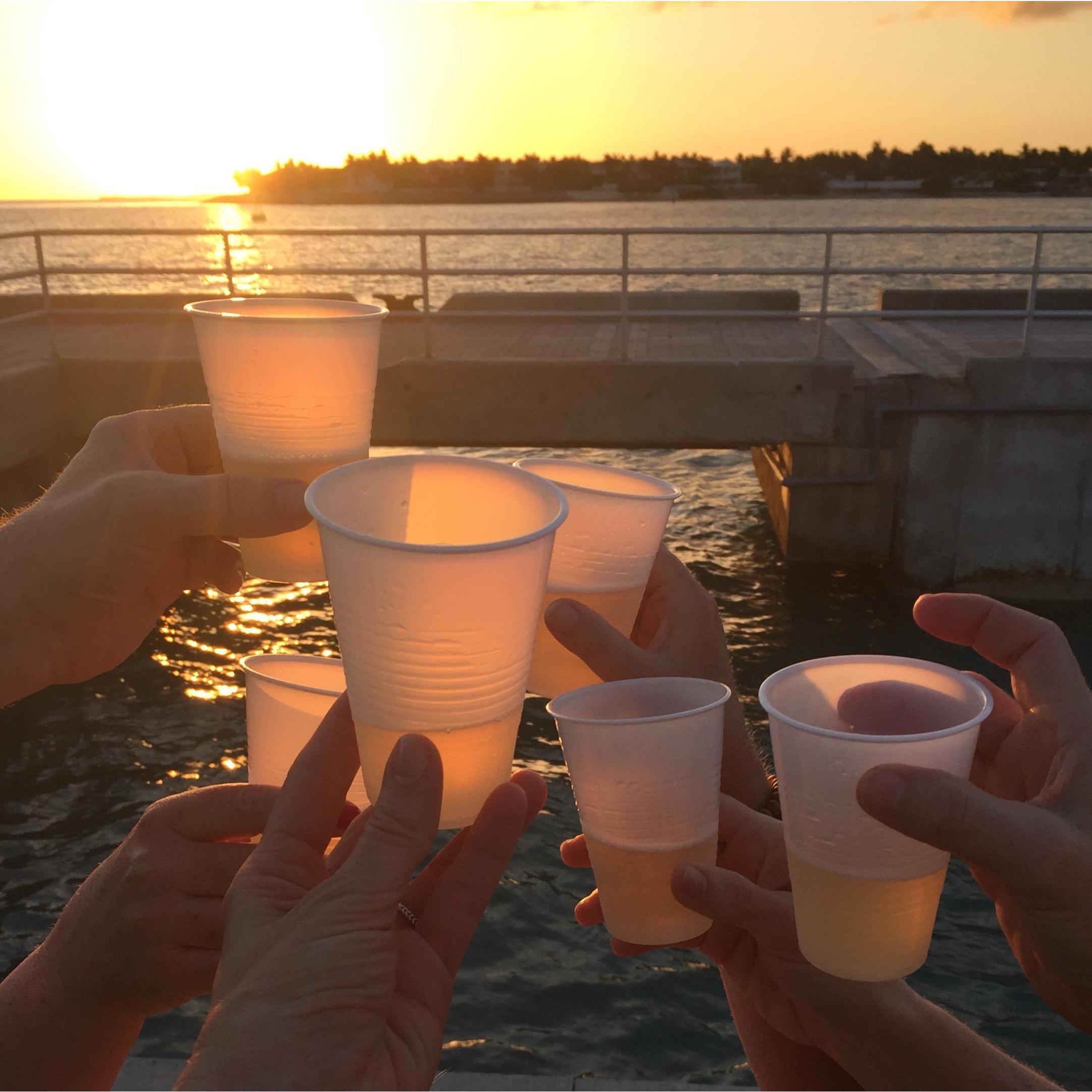 Sunset in The Keys with great friends.