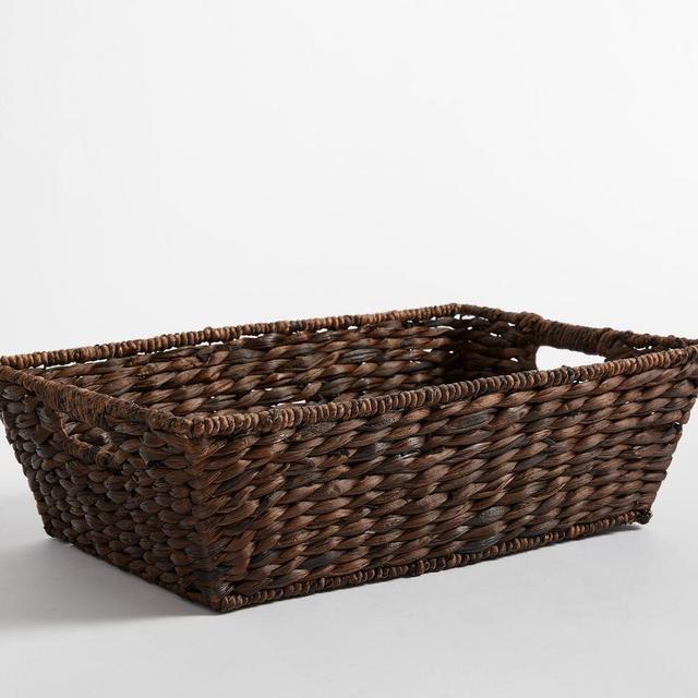 Raleigh Seagrass Large Underbed Basket - Walnut