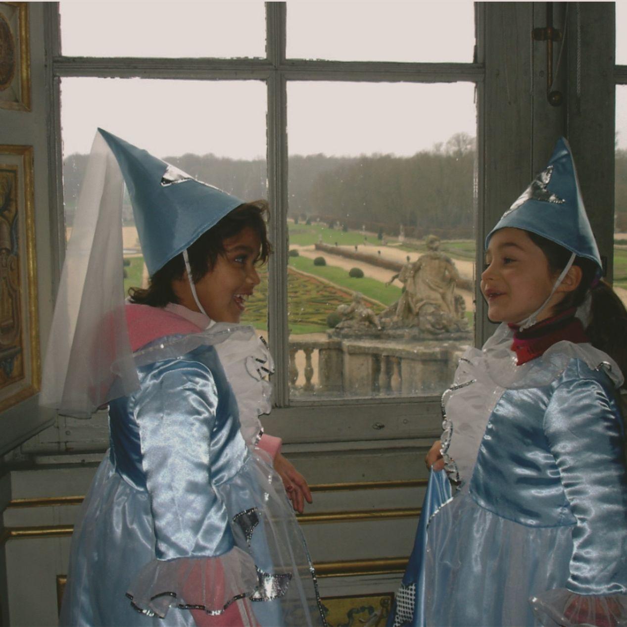 Debbie & Margot in Versailles assuming their rightful roles as Princesses!