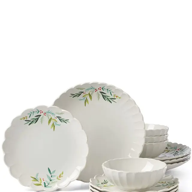 LenoxFrench Perle Berry 12-Piece Dinnerware Set