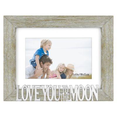 Love You To The Moon 4-Inch x 6-Inch Photo Frame in Grey