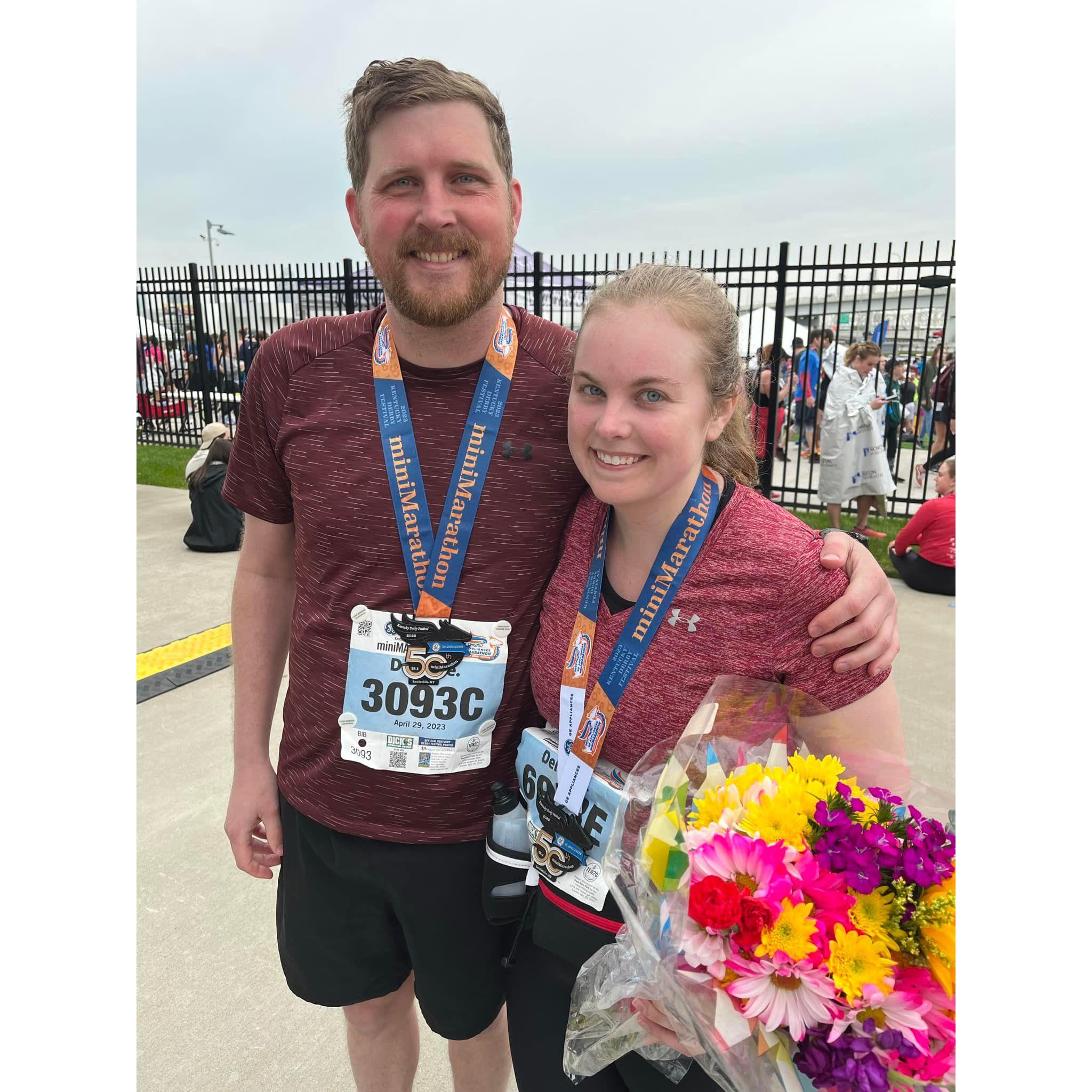 Allison survived the mini-marathon - the only time both of us will run this
