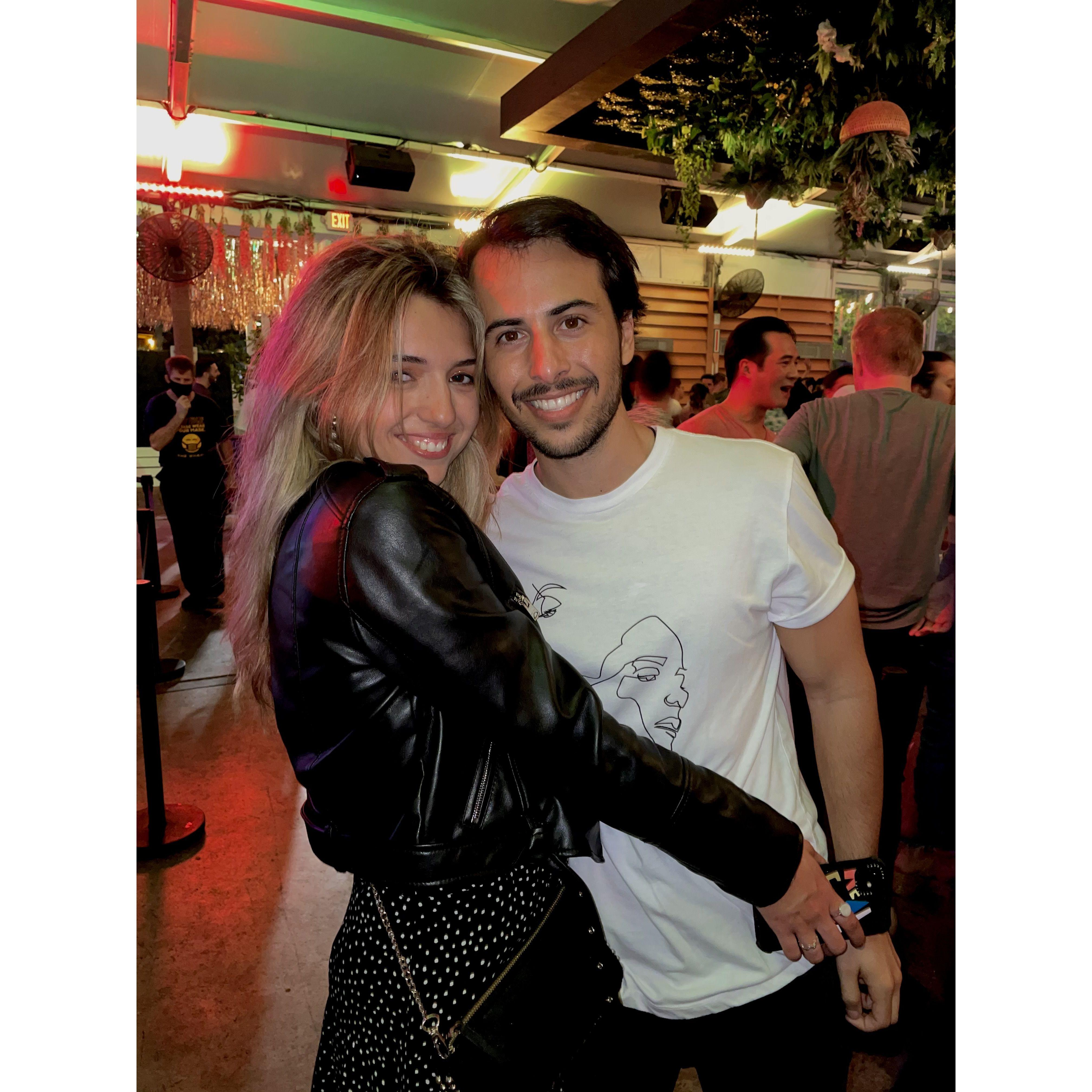 Our first picture!! In Wharf Miami