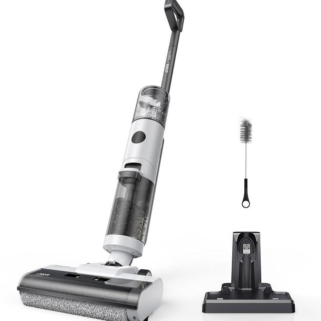 JONR ED12 Cordless Wet Dry Vacuum Cleaner, Vacuum and Mop Combo for Hard Floor, Self Propelled, 0.1Inch Edge Cleaning, One-Step Self-Cleaning