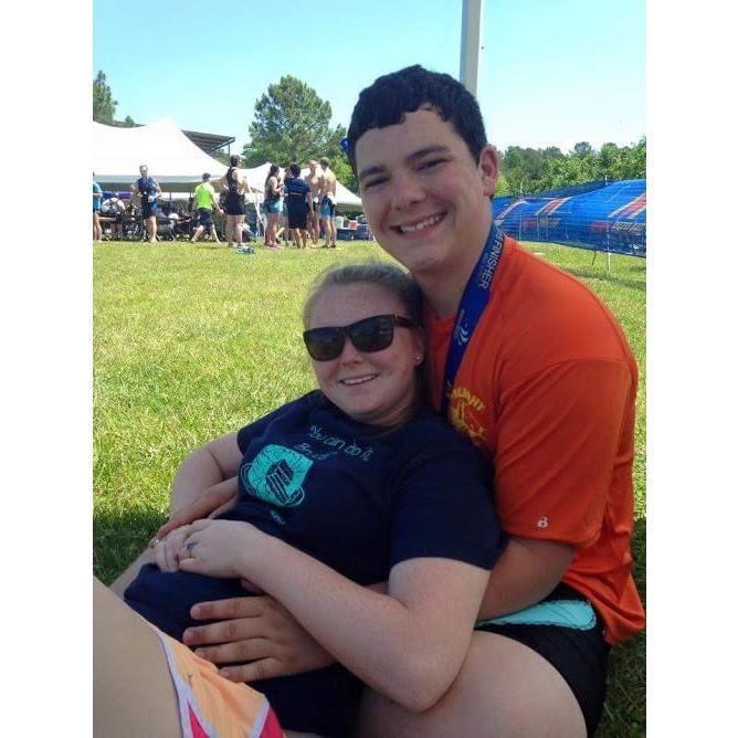 Bobby's first triathlon, 2015.