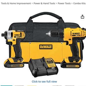 DEWALT 20V MAX Cordless Drill and Impact Driver, Power Tool Combo Kit with 2 Batteries and Charger (DCK240C2)