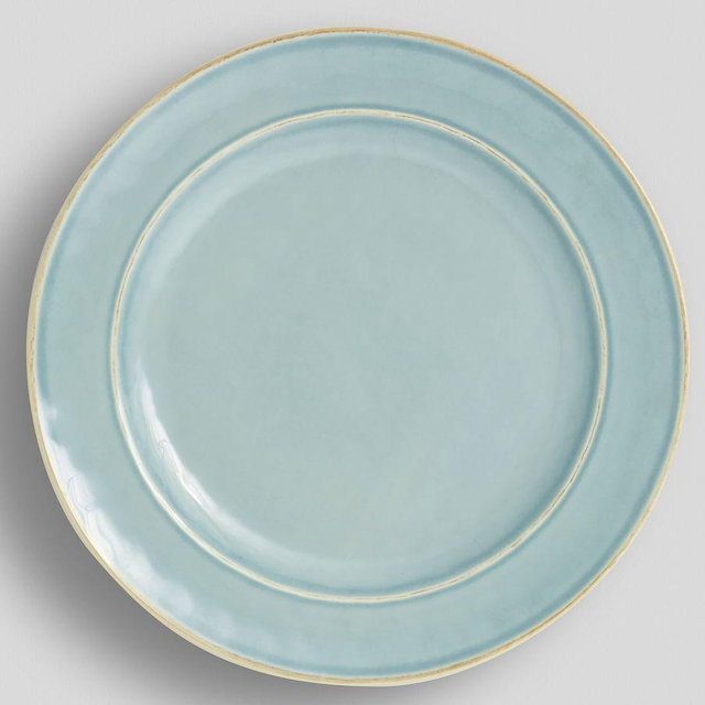 Cabana Melamine Dinner Plate, Set of 4 -Turquoise