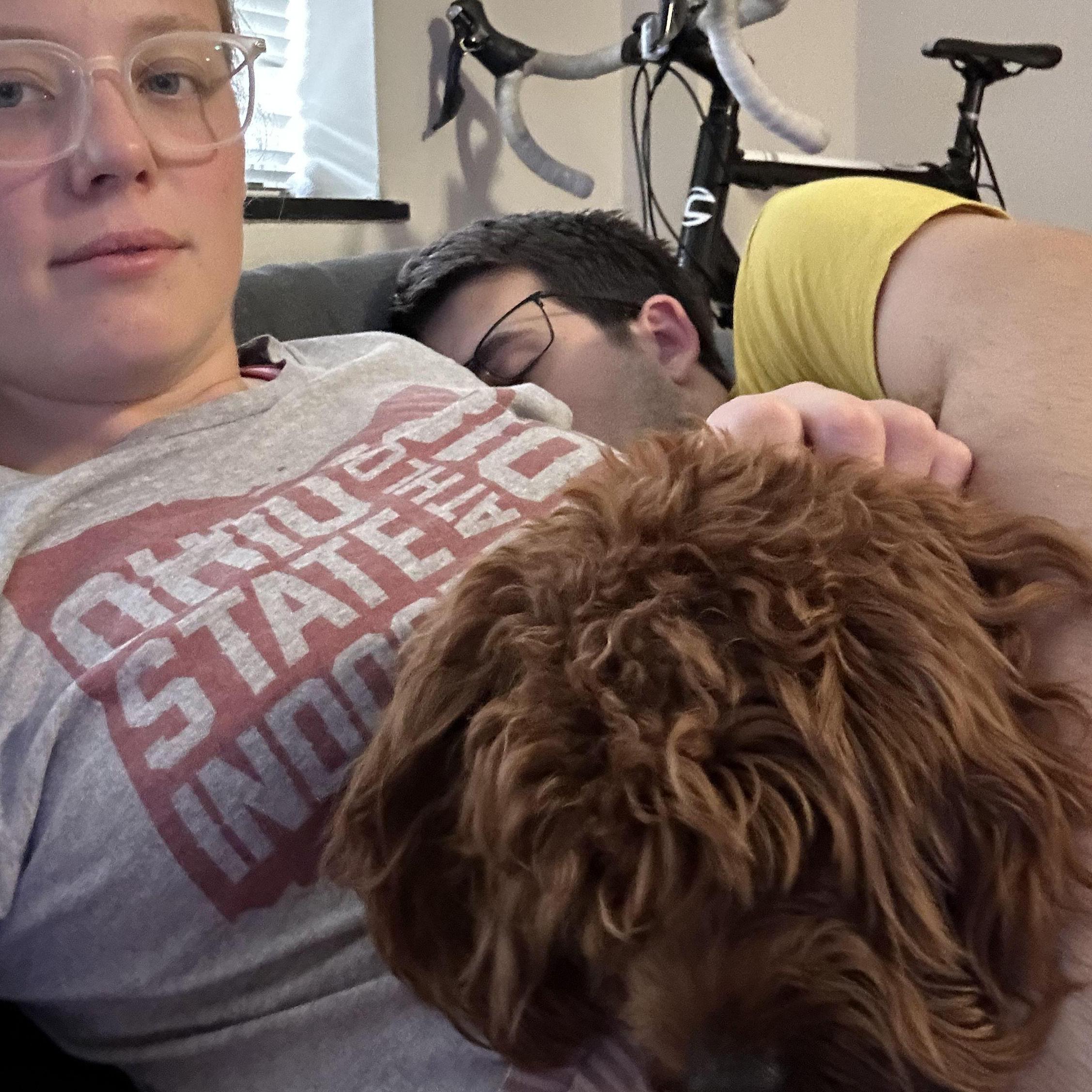 Wilbur helping Jack sleep before the Bar exam (July, 2023)