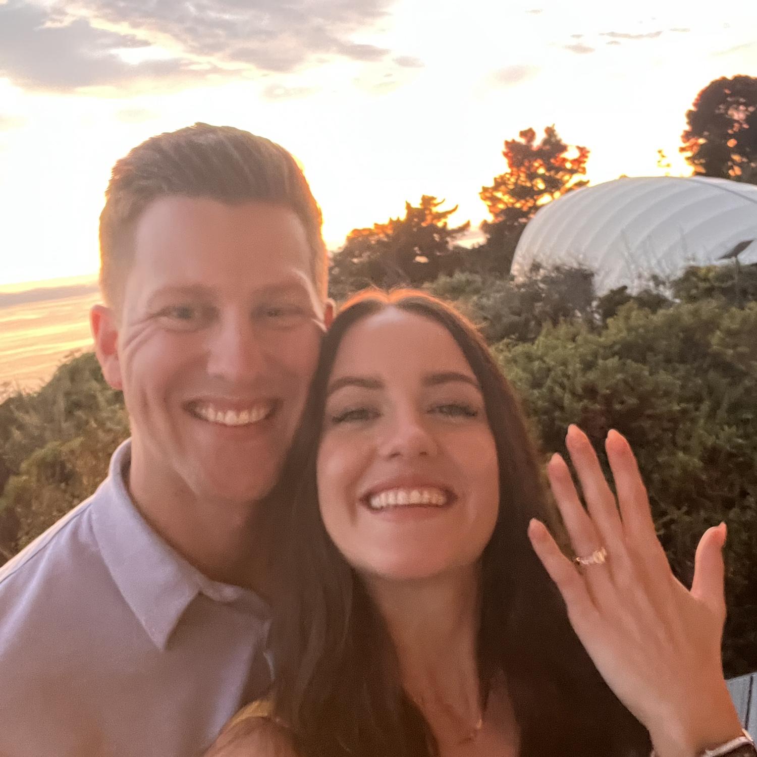 Engaged!! We were so happy!