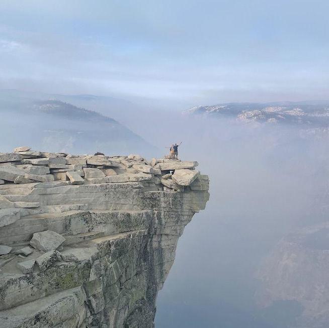 Summiting Half Dome on a California road trip in 2022