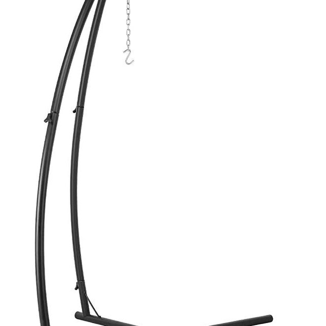 TubyTime C Hammock Chair Stand, Heavy Duty Steel Solid Hanging Tree Tent Stand, Adjustable Height, for Hanging Chair, Air Porch, Swing, Lounger, Indoor/Outdoor, Patio,Deck,Yard,330lbs Weight Capacity