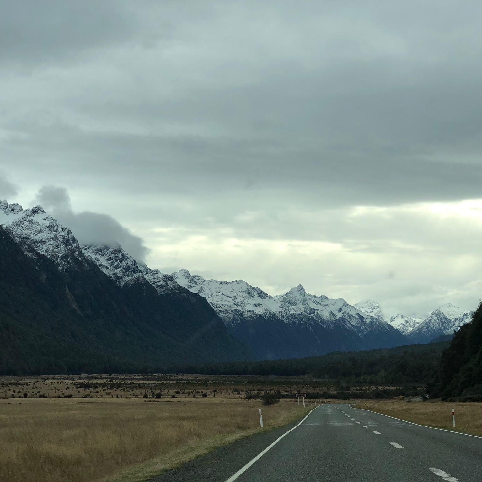 Fiordland National Park. We wanted to say we'd been to the southern-most part of mainland NZ, so we drove for hours just to get to Bluff in the dark but were rewarded with views like this on the way.
