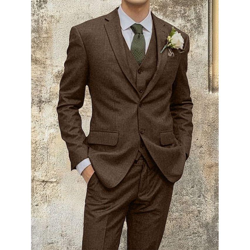 men's brown suit
