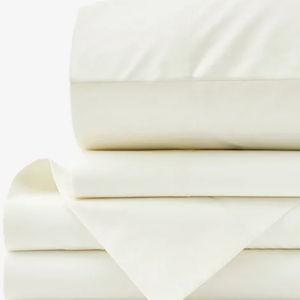 Company Cotton™ Percale Solid Sheet Set | The Company Store (Cream color, king size)
