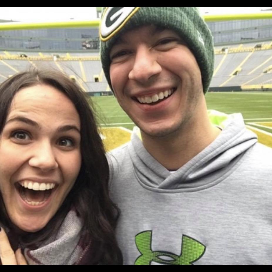 Kat’s first time in Green Bay!
