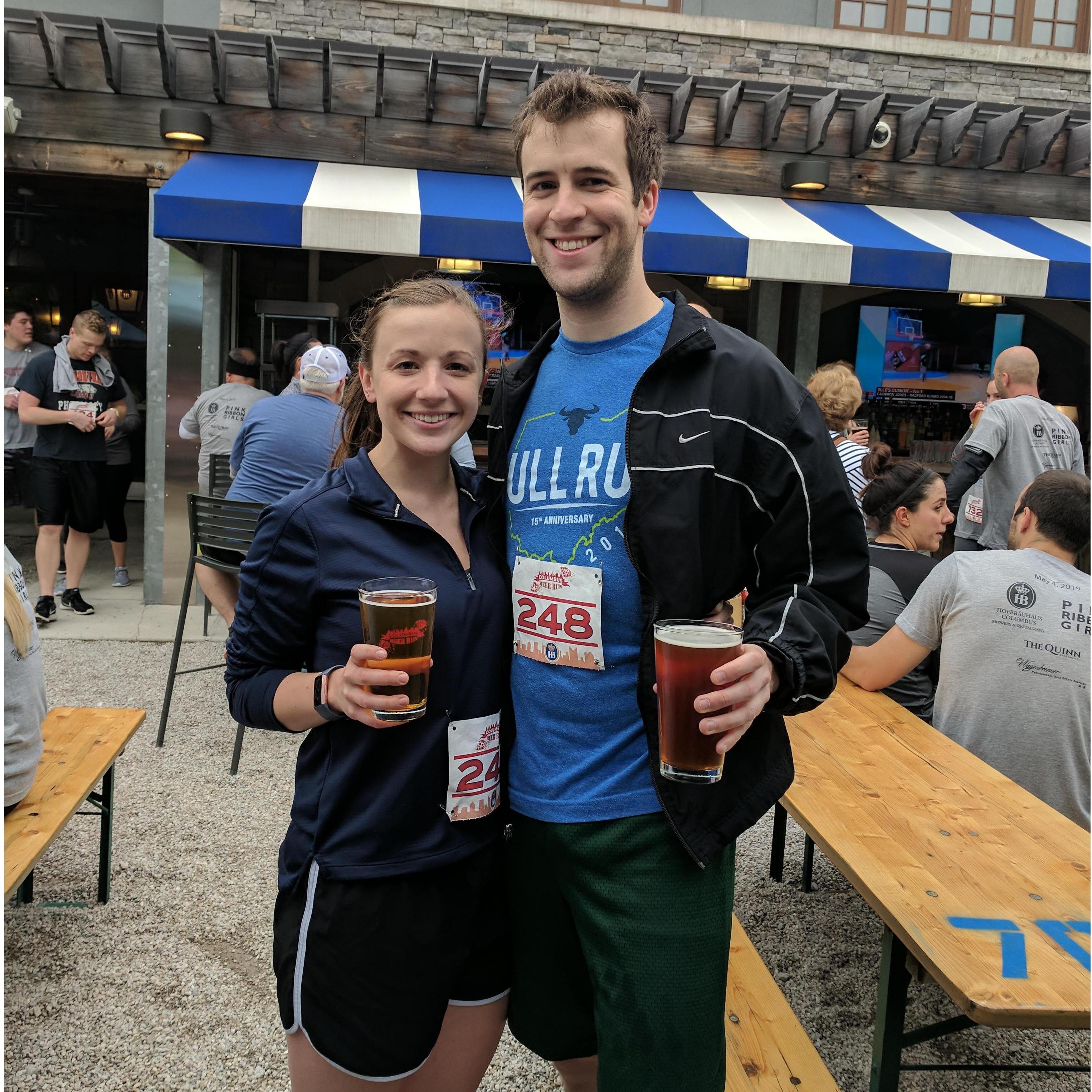 Our 5K's evolved into beer runs!