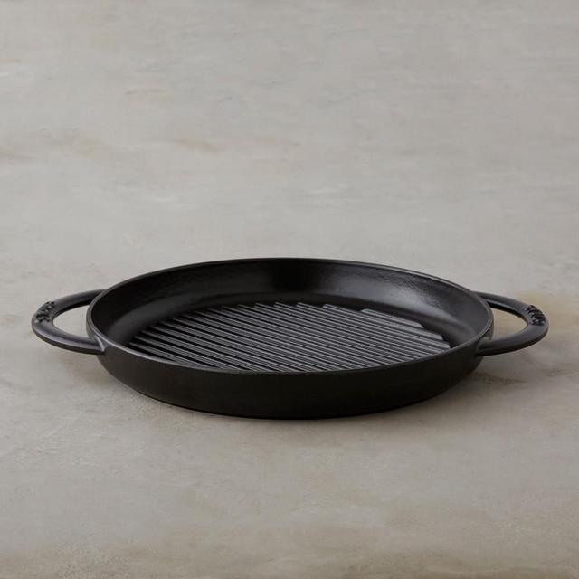 Staub Cast-Iron Pure Grill, Matte Black