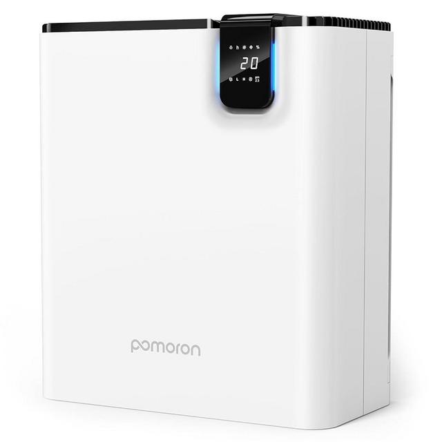 POMORON Air Purifiers for Home Large Room Up to 1076Ft² with Air Quality Sensor&Auto Mode, UV Light, Efficient HEPA Air Purifiers Filter 99.97% of Pollen Allergies Smoke Pet Dander for Bedroom, White
