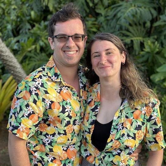 Here's a photo from a nice dinner in Kauai after our proposal.