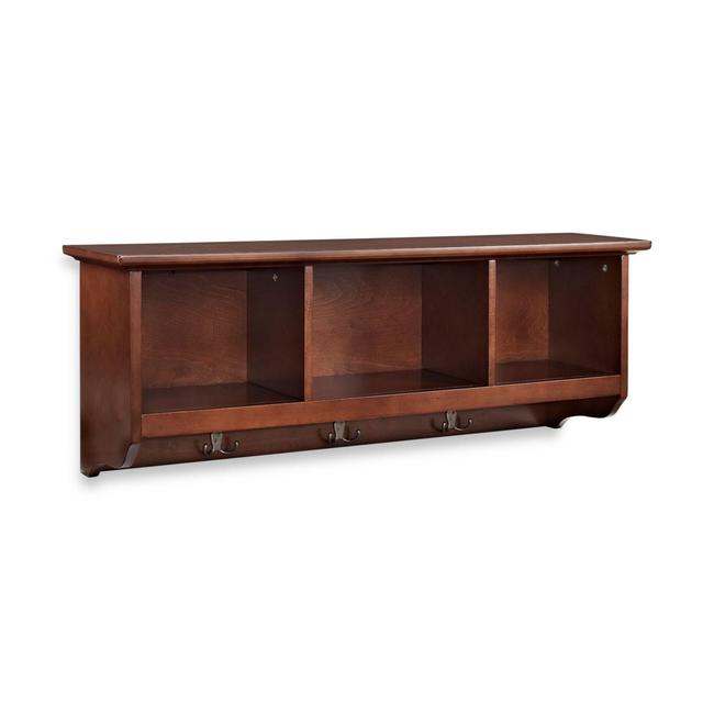 Crosley Brennan Entryway Storage Shelf Bookcase in Mahogany