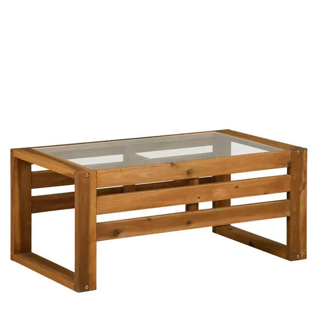 Forest Gate Otto Acacia Wood Patio Coffee Table in Brown