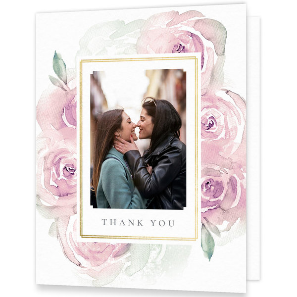 Sakura Multiphoto | Dark Red | Zola Thank You Cards