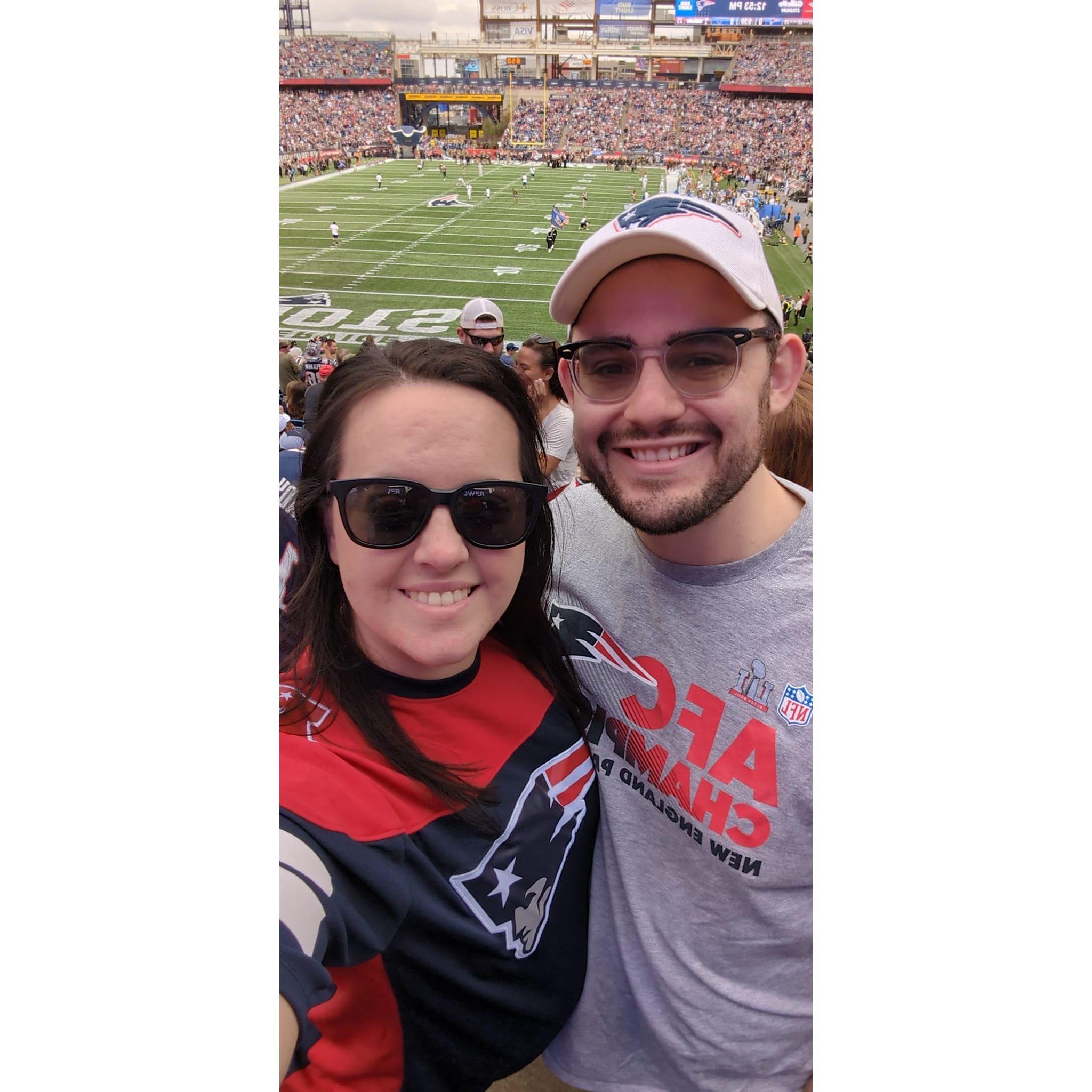 Our first Patriots game!