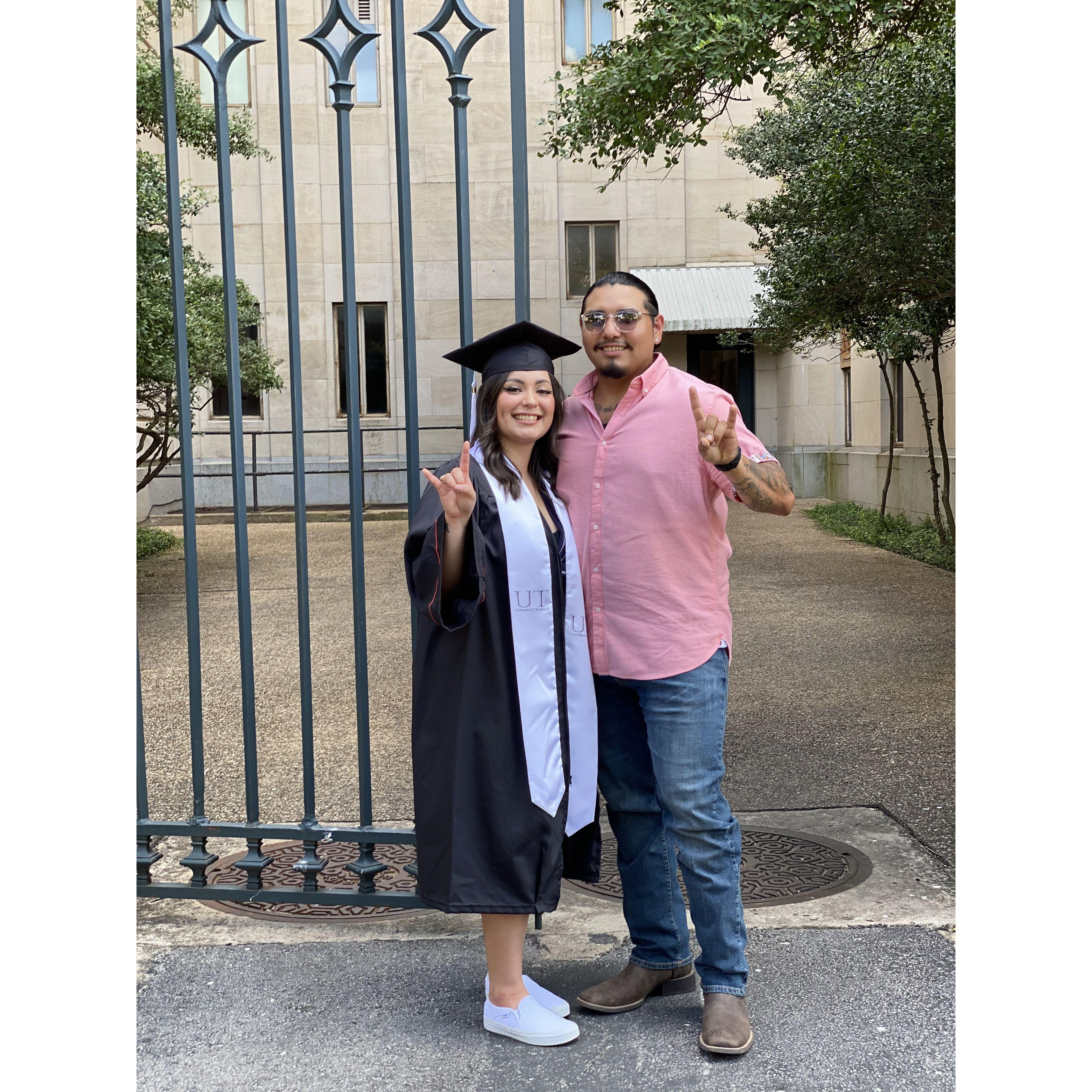 Angelica's UT graduation 2021