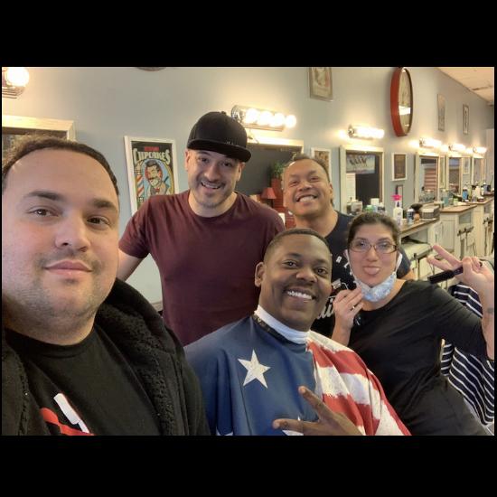 Feb. 1, 2021 The Barber Shop 
This picture was taken 10 months before our history was made 💛