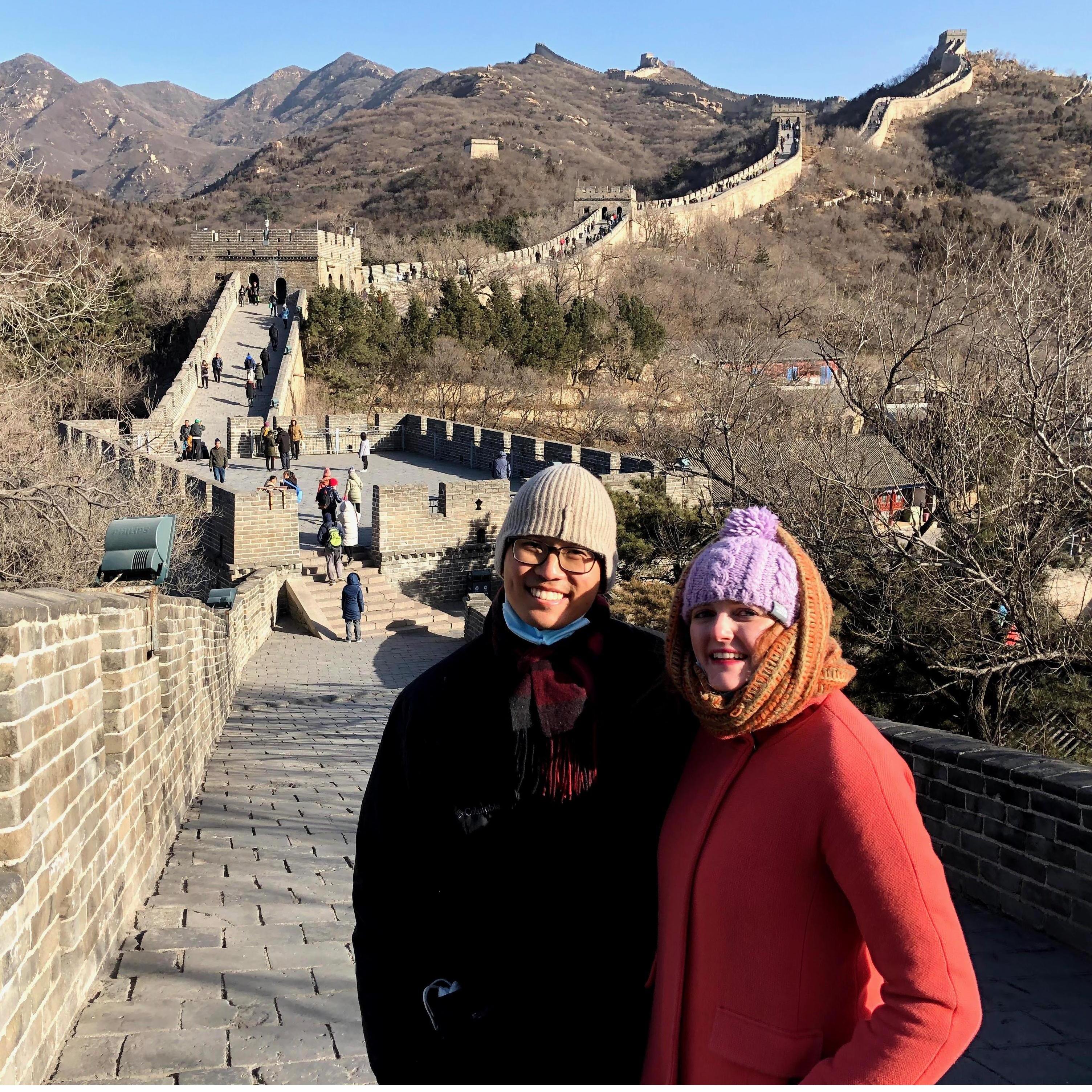 Last stop: Beijing! We met up with Chow's parents there. It was an incredible experience to walk the Great Wall of China - Dec 2018 (it was so cold)
