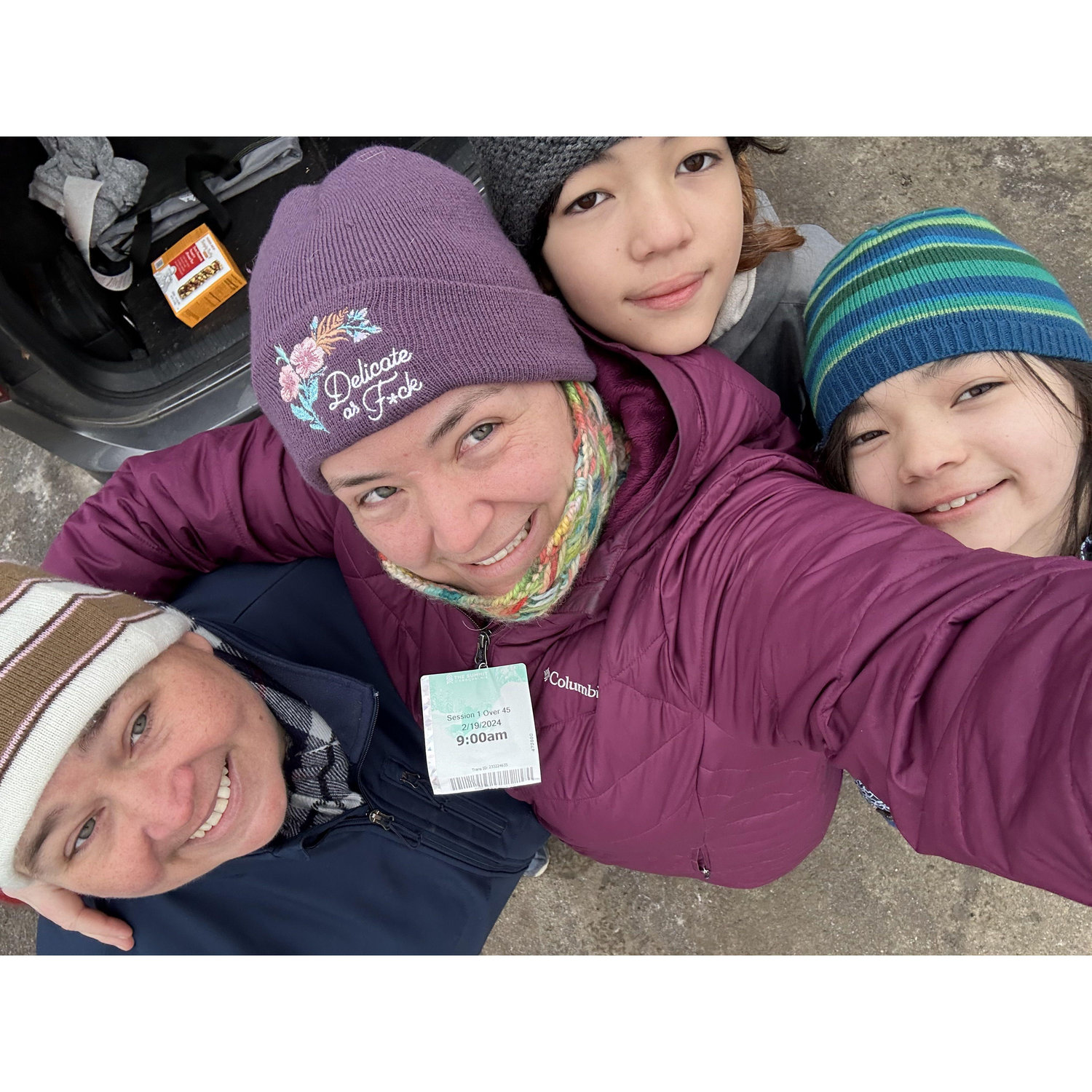 Just before going sledding!